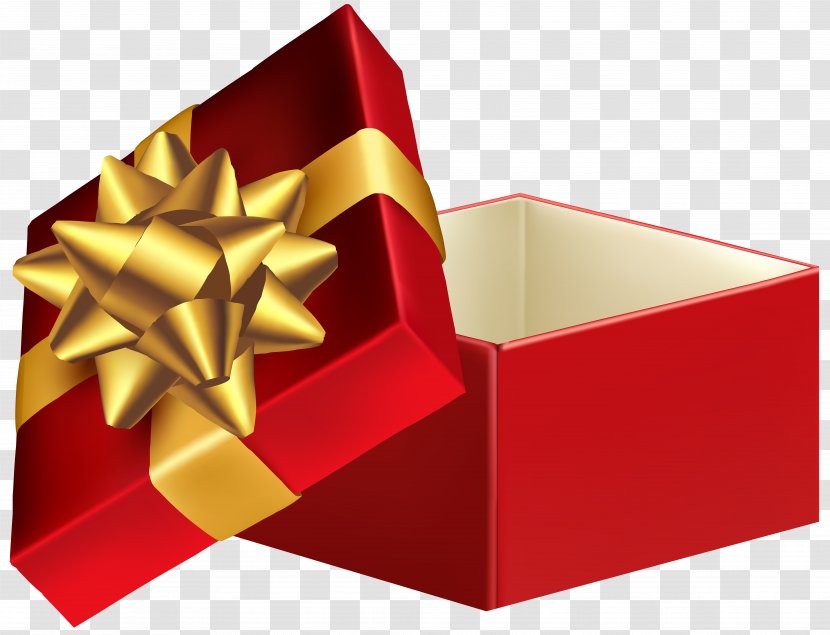 Gift Box Christmas Day Clip Art - Red Open Image Transparent PNG