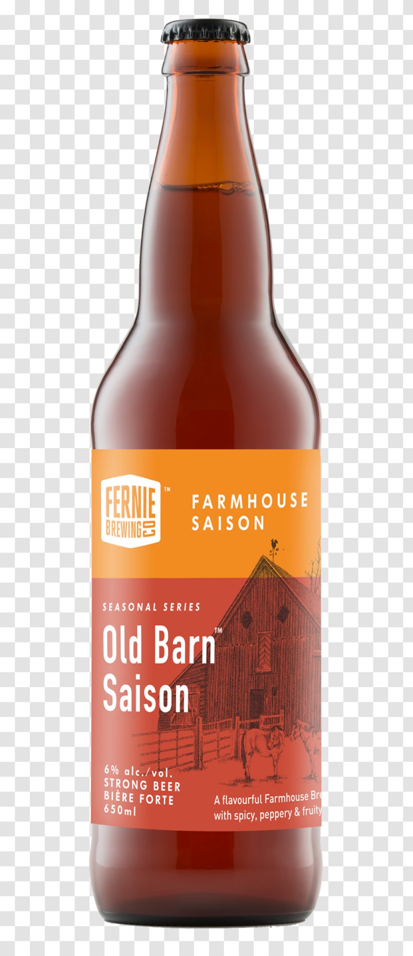 Ale Fernie Brewing Whistler Beer Bottle - Saison - Old Barn Transparent PNG