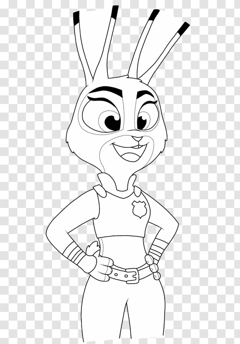 Hare Line Art /m/02csf Clothing Drawing - Heart - ZOOTROPOLIS Transparent PNG