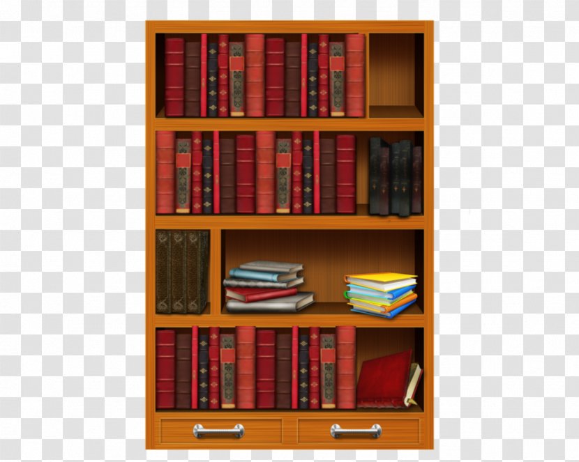 Bookcase Shelf - Public Library Transparent PNG