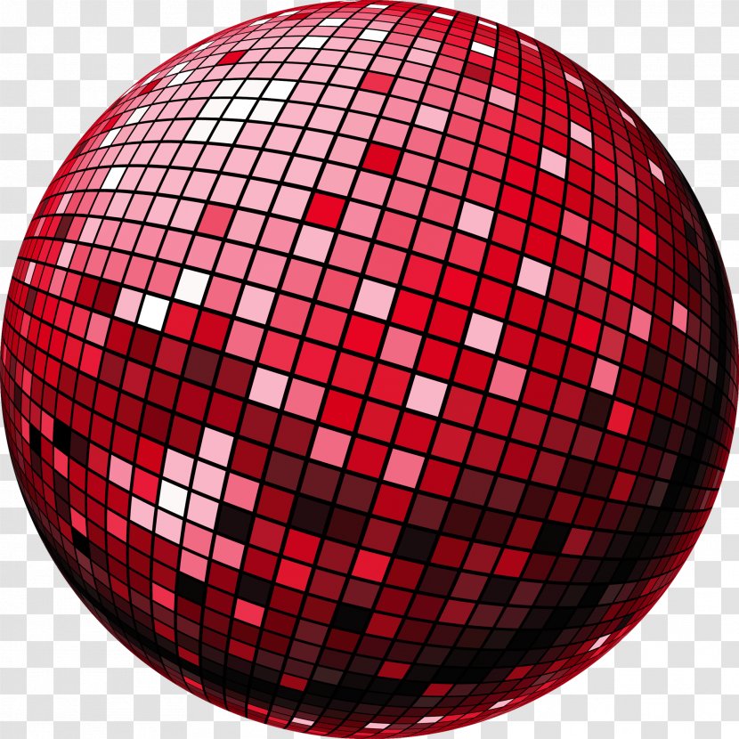 Disco Ball Nightclub Clip Art - Watercolor - Red Sparkle Transparent PNG
