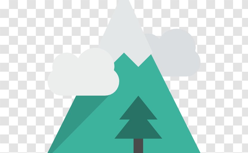 Flag Mountain Icon - Green - Forest Transparent PNG