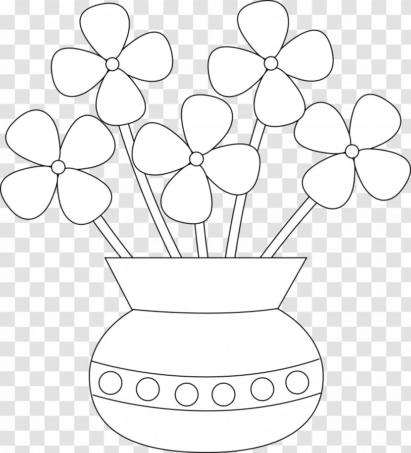 Coloring Book Flowerpot Drawing Child - Hand - Vase Transparent PNG