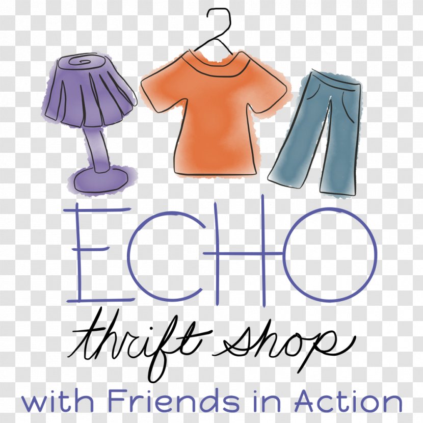 Echo Thrift Store T-shirt Community Church Of Durham Charity Shop Dress - Top Transparent PNG
