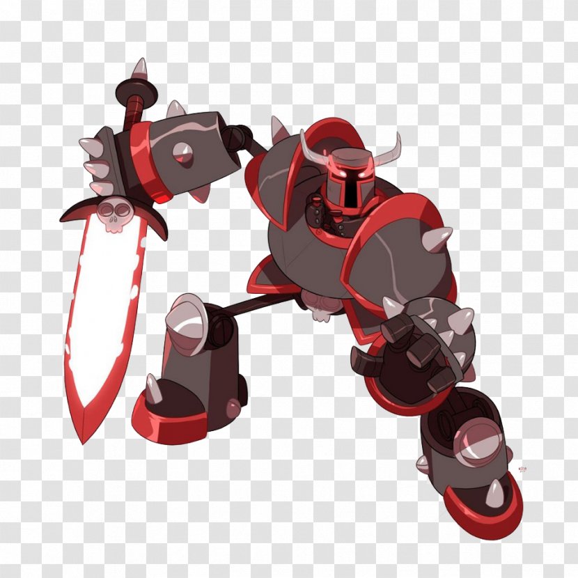 Robot Cartoon Graphic Design Illustration - Red - Mechanical Horn Warrior Transparent PNG