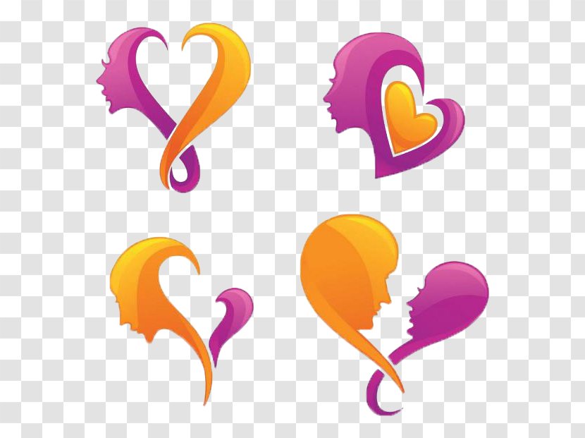 Heart Clip Art - Illustrator - The Four Men And Women Love Stitching Transparent PNG