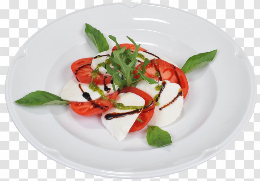 Caprese Salad Greek Cuisine Vegetarian Spinach - Basil - Vegetable Transparent PNG