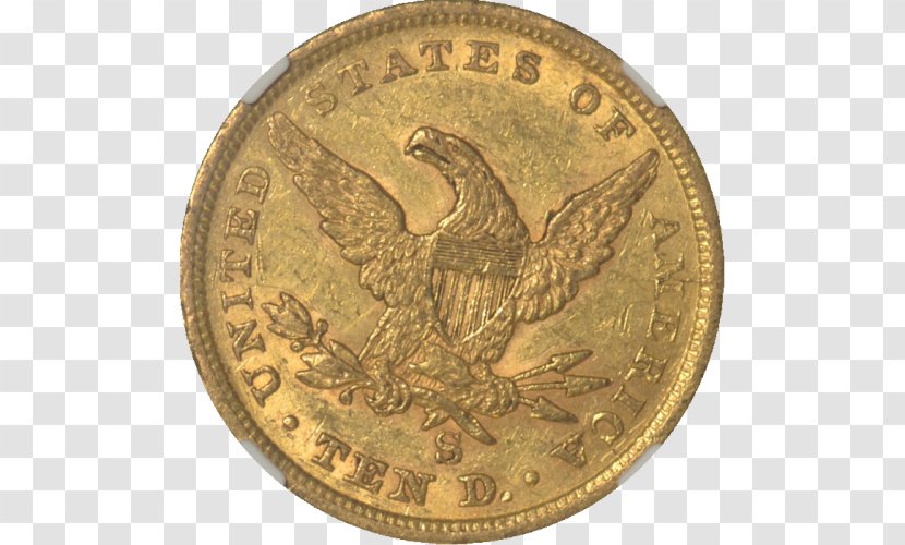 Double Eagle Coin Aureus Gold - Brass Transparent PNG