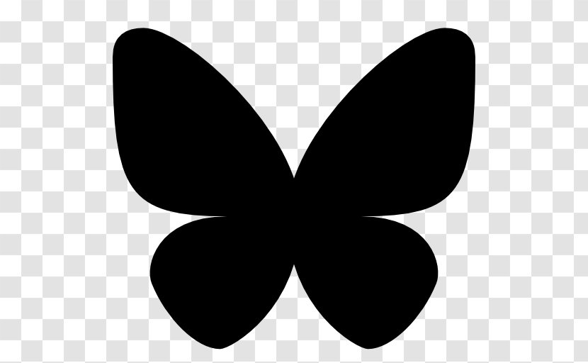 Butterfly - Black - Monochrome Transparent PNG