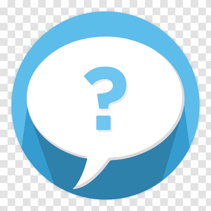 Speech Balloon Question Mark Information - Blue - Text Transparent PNG