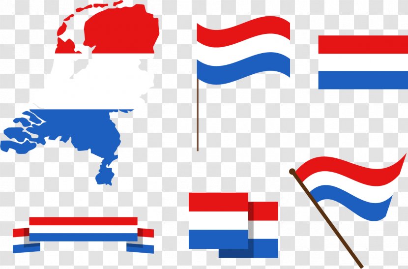 Netherlands Vector Map Illustration - Color Of The Flag Transparent PNG