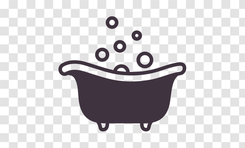 Bathtub - Black - Vector Transparent PNG