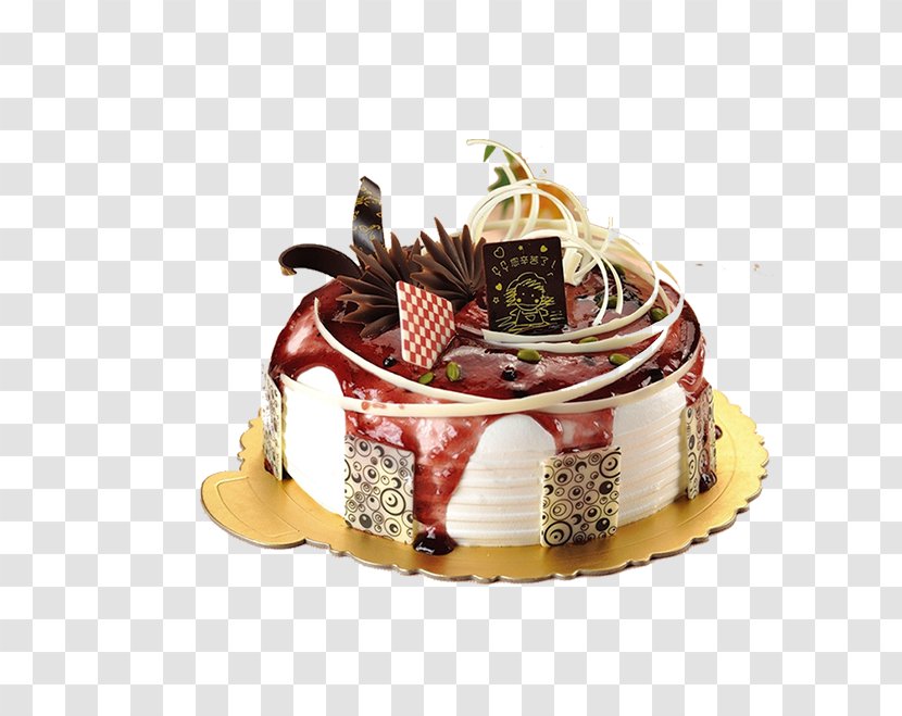 Chocolate Cake Birthday Christmas Shortcake - Dessert - Hand-painted Transparent PNG