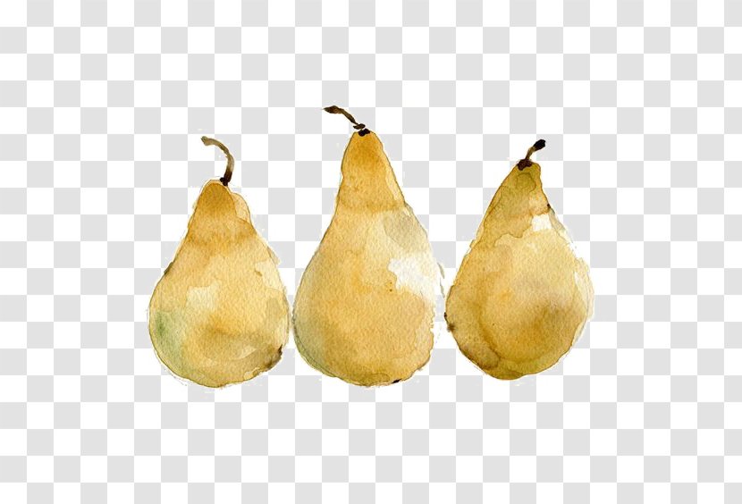 Pear Fruit Painting Food Transparent PNG