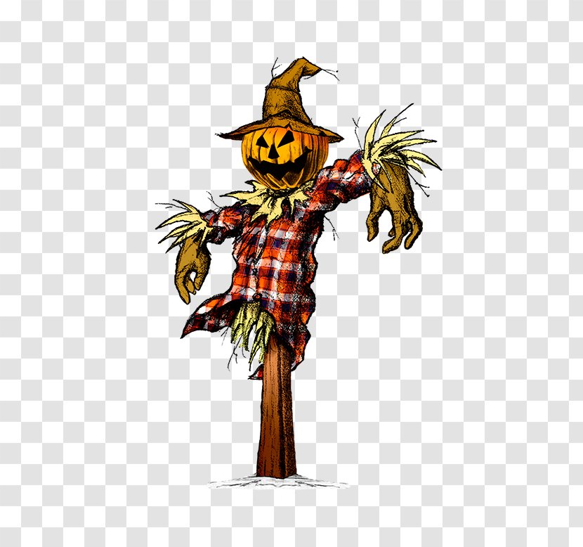 Halloween Costume Cartoon Scarecrow Drawing - Ghost Transparent PNG