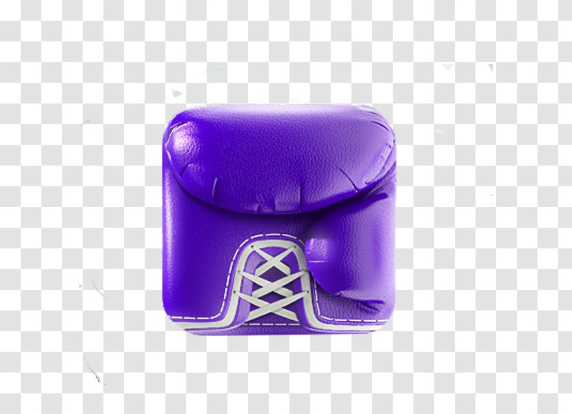 Icon Design Application Software Mobile App IOS - Violet - Blue Boxing Gloves Transparent PNG