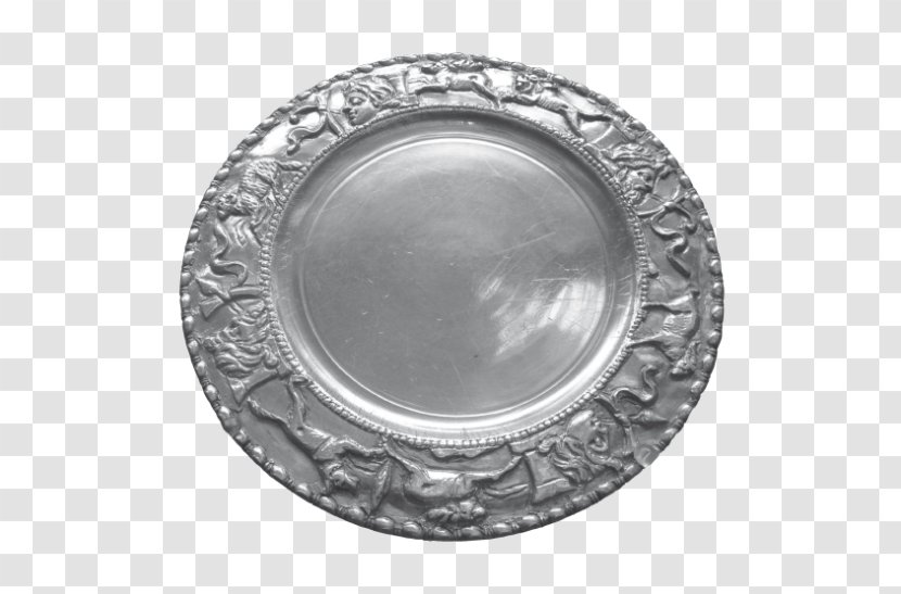 Plate Silver Platter Circle Tableware Transparent PNG