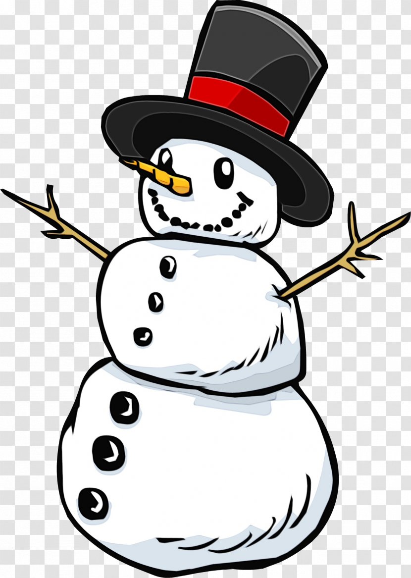 Snowman Cartoon - Pixel Art Transparent PNG