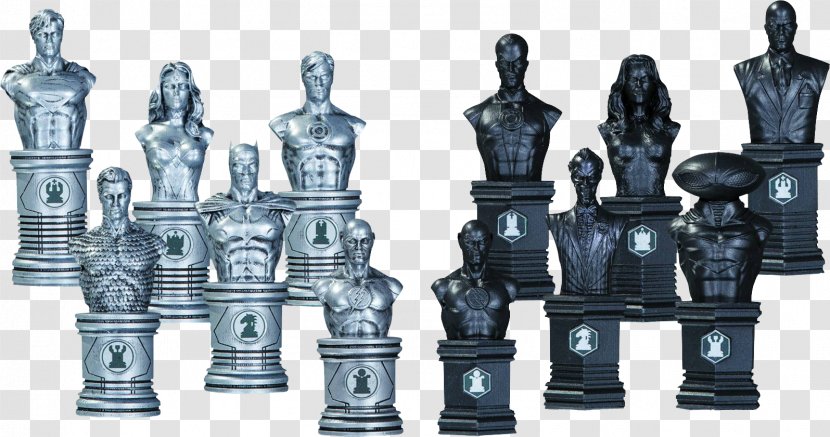 Chess Piece Batman Superman Set - Statue Transparent PNG