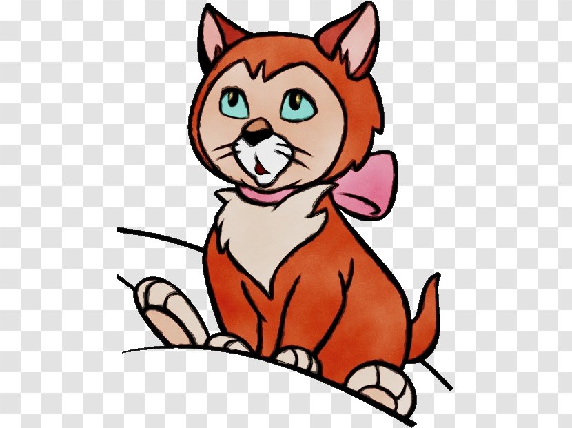 Cartoon Clip Art Whiskers Nose Cheek - Paint - Tail Cat Transparent PNG