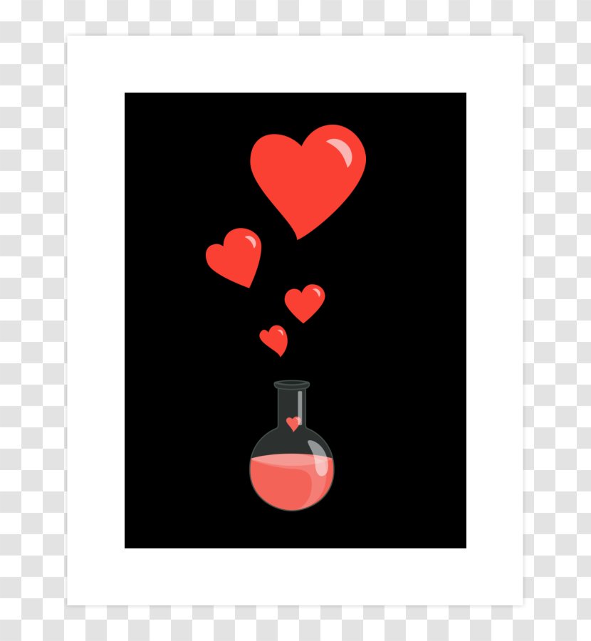 Love Chemistry Geek Erlenmeyer Flask Football 2018 - Heart Transparent PNG