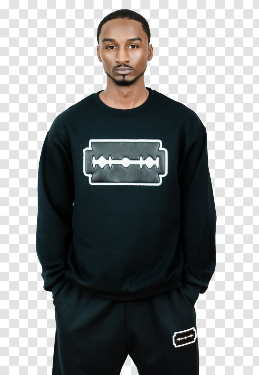 Black M Long-sleeved T-shirt Sweater - Double-edged Transparent PNG