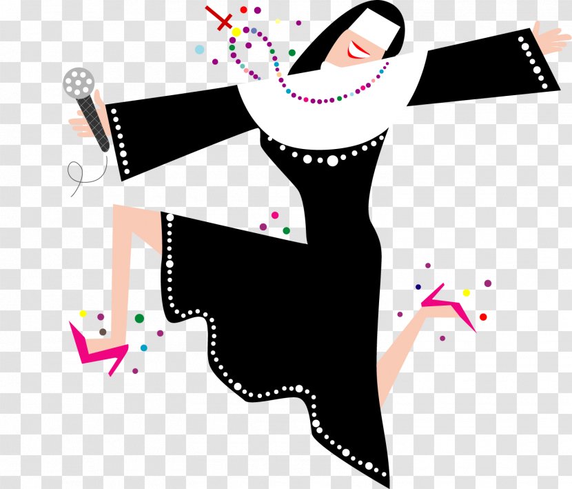Graphic Design Illustration - Art - Vector Painted Crazy Nun Transparent PNG