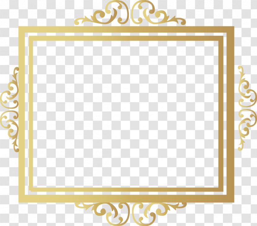 Microsoft PowerPoint Template Presentation - Powerpoint - Vector Gold Pattern Frame Transparent PNG