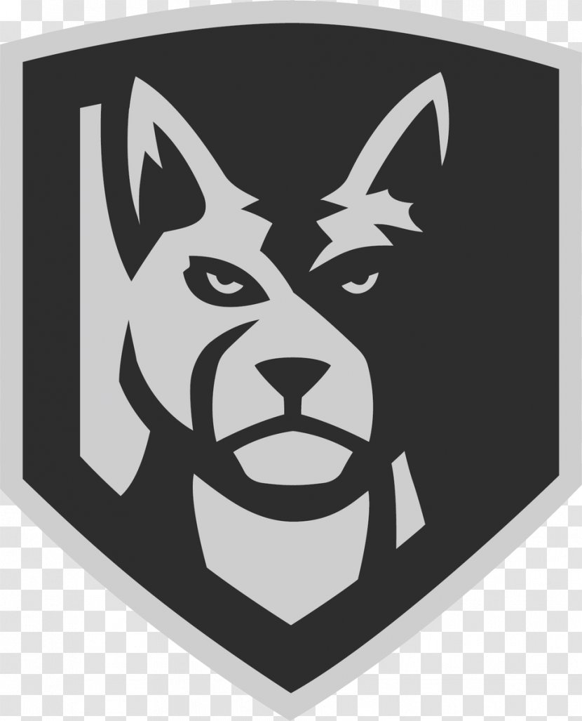 Dog Logo - Automotive Decal Blackandwhite Transparent PNG