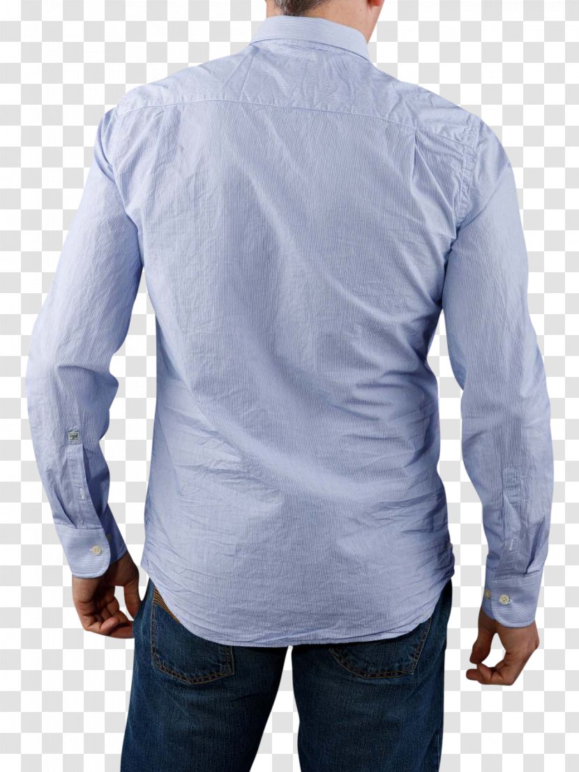 Long-sleeved T-shirt Dress Shirt Collar - White Transparent PNG