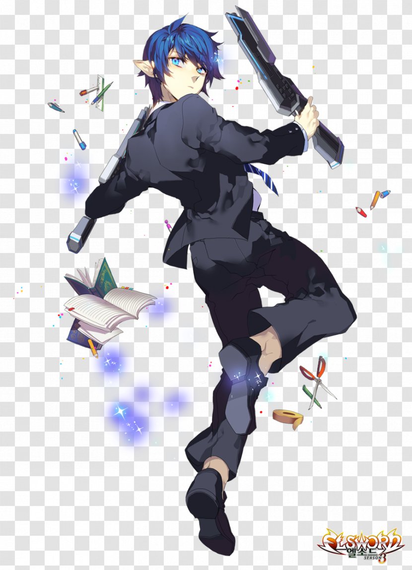 Elsword Office Desk Game Illustration - Cartoon - Ciel Transparent PNG