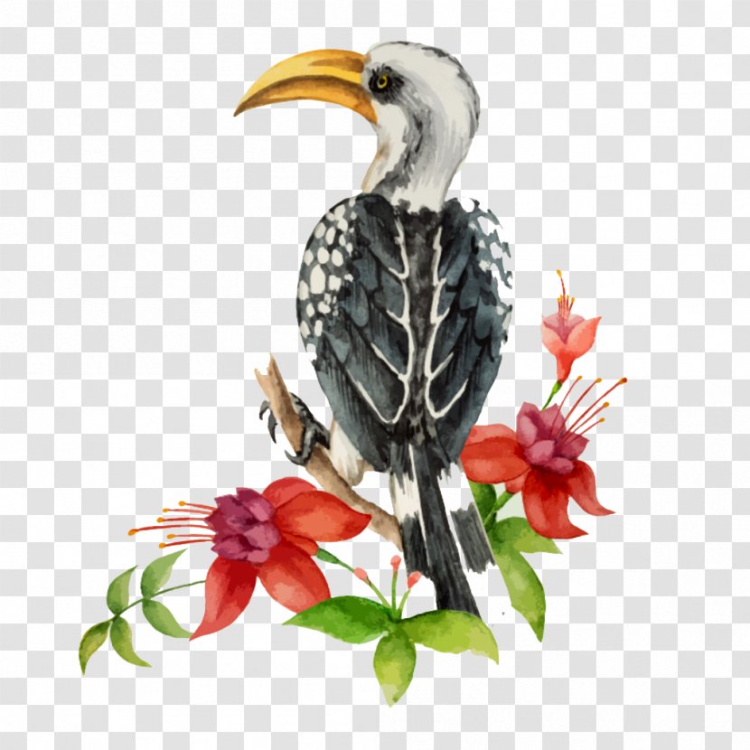 Bird Watercolor Painting Royalty-free Toucan - Royaltyfree - Creative Hand-painted Birds Transparent PNG
