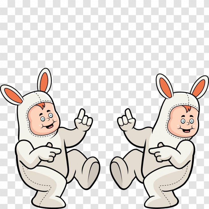 Costume Stock Photography Clip Art - Fictional Character - Dancing Two Bunny Transparent PNG