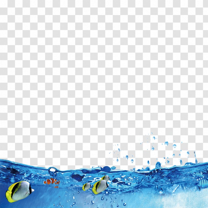 Seawater Ocean Blue Water Resources - Drop - Material Transparent PNG