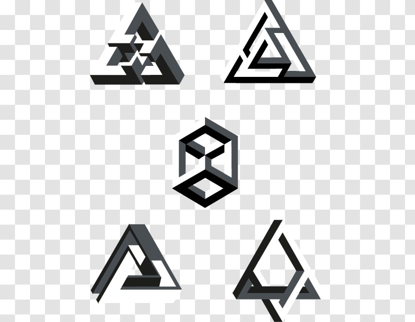 Penrose Triangle Logo Space Geometry - Art Transparent PNG