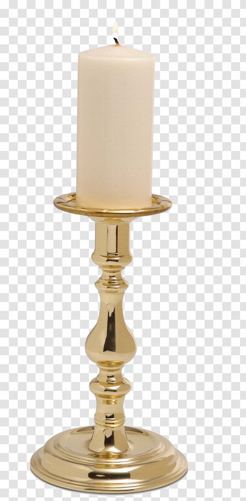 Candlestick Candelabra Brass - Candle Transparent PNG