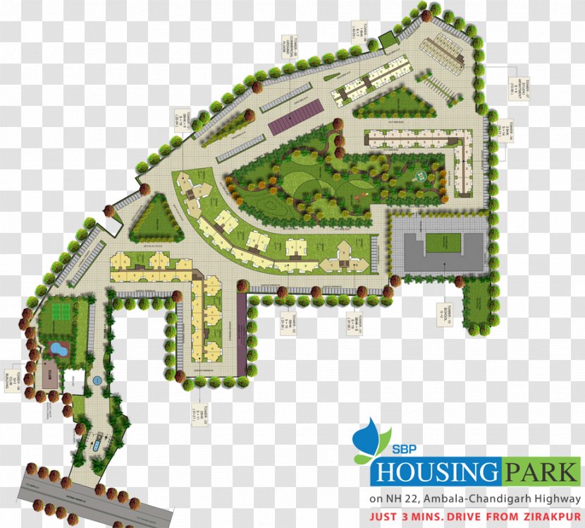 SBP Housing Park, Derabassi Apartment House - Elevation Transparent PNG