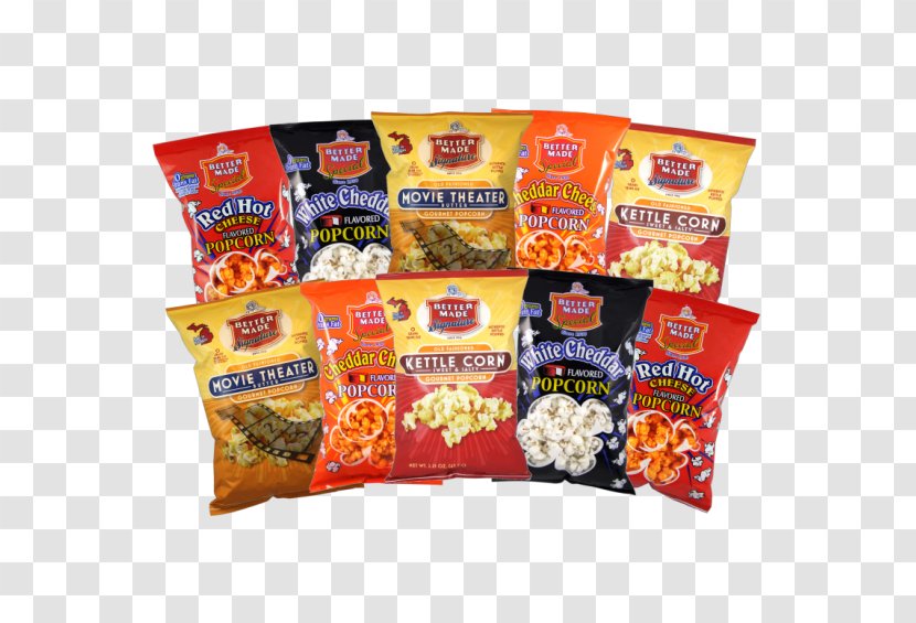 Popcorn Junk Food Better Made Snack Foods Flavor - Potato Chip Transparent PNG
