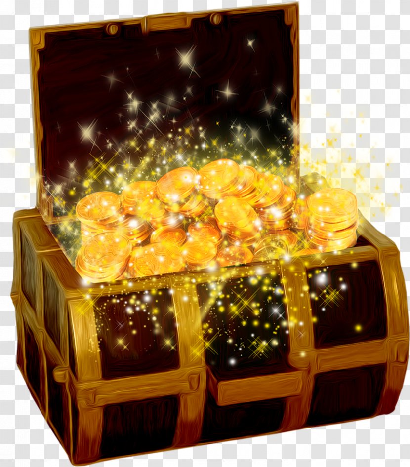 Yellow Treasure Present Furniture Box Transparent PNG