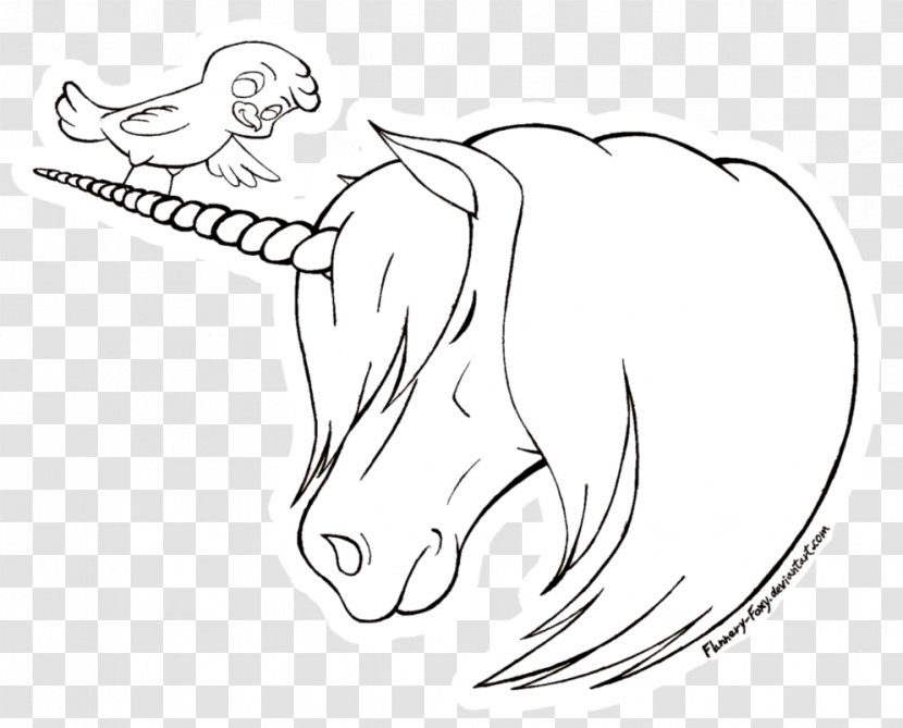Line Art Drawing Unicorn Sketch - Cartoon - Head Transparent PNG