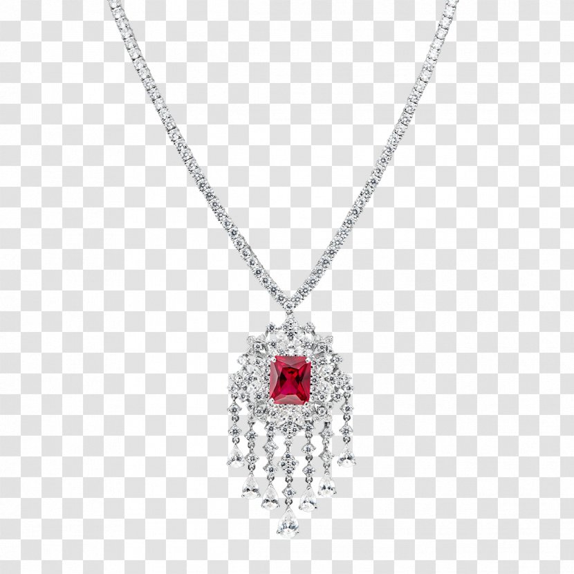 Ruby Locket Necklace Body Jewellery Transparent PNG