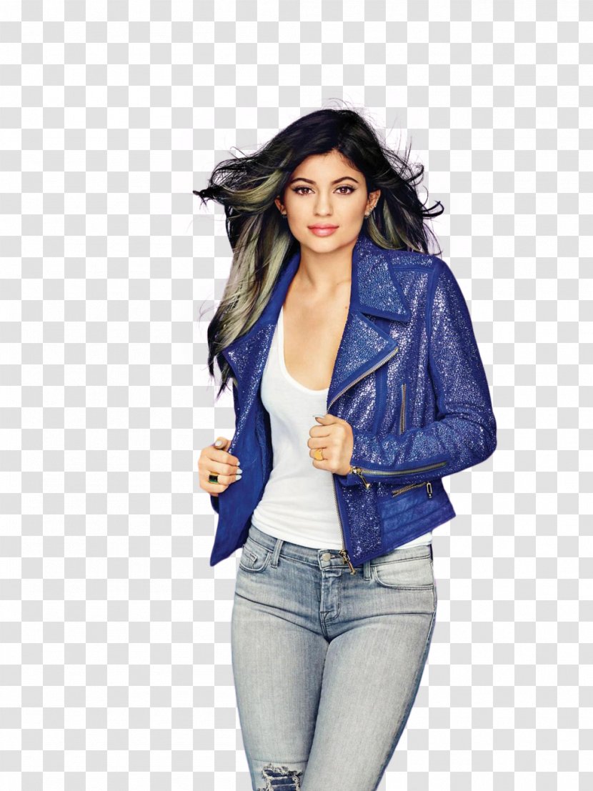 Kylie Jenner Fashion Plastic Surgery - Leather Jacket Transparent PNG