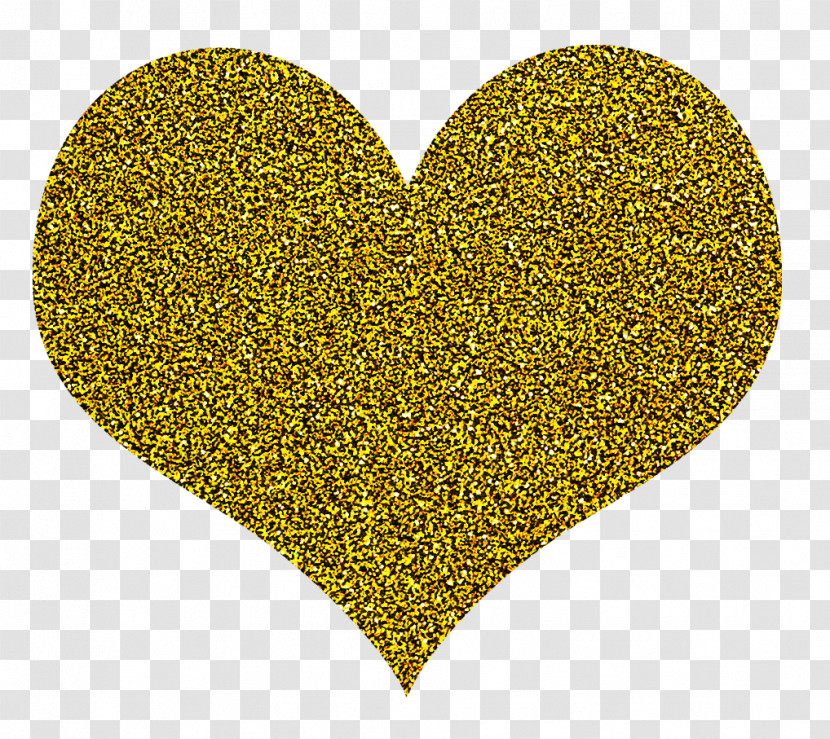 Heart Yellow Green Glitter Love Transparent PNG