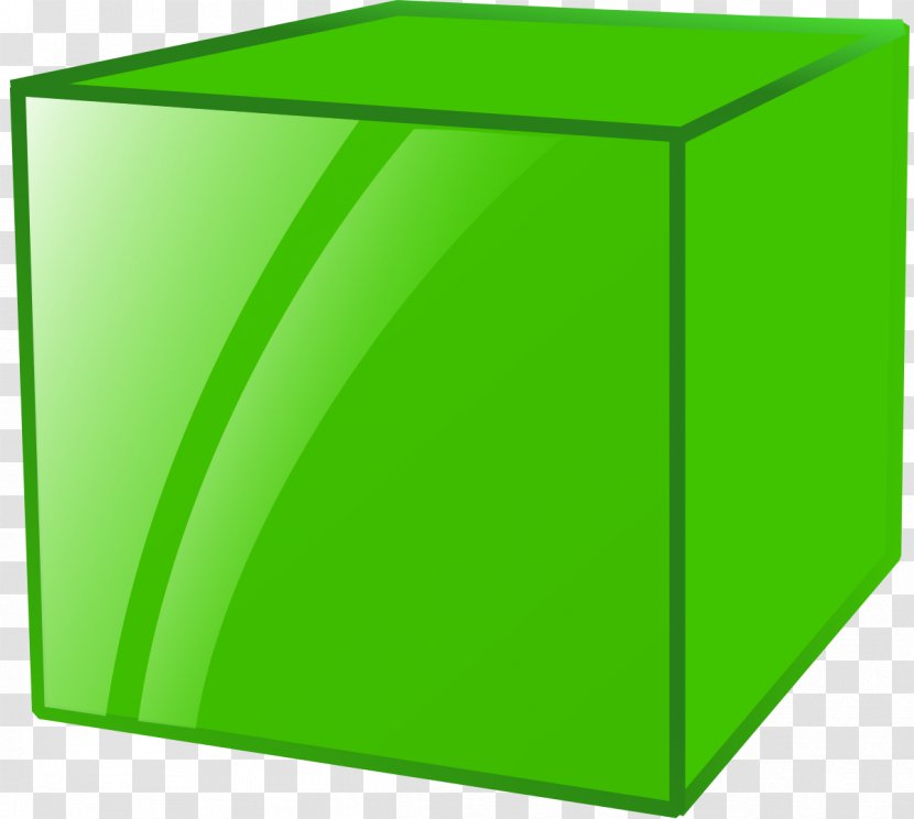 Cube Shape Green Three-dimensional Space Clip Art - Buggi Transparent PNG