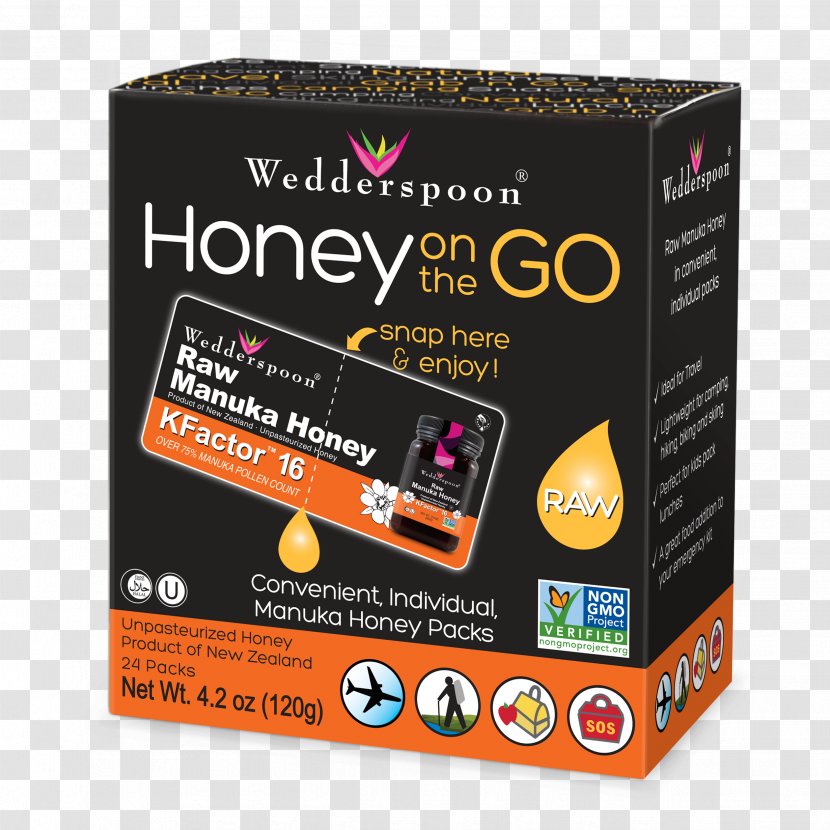 Mānuka Honey Food Dietary Supplement Health - Wedderspoon Organic Usa Transparent PNG