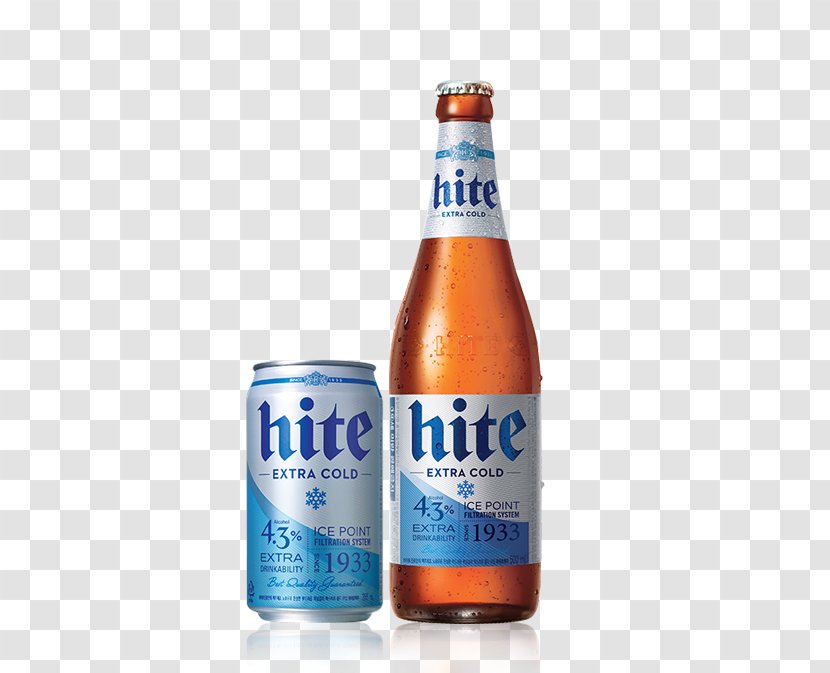 Lager Beer Bottle Hite Brewery HiteJinro Transparent PNG