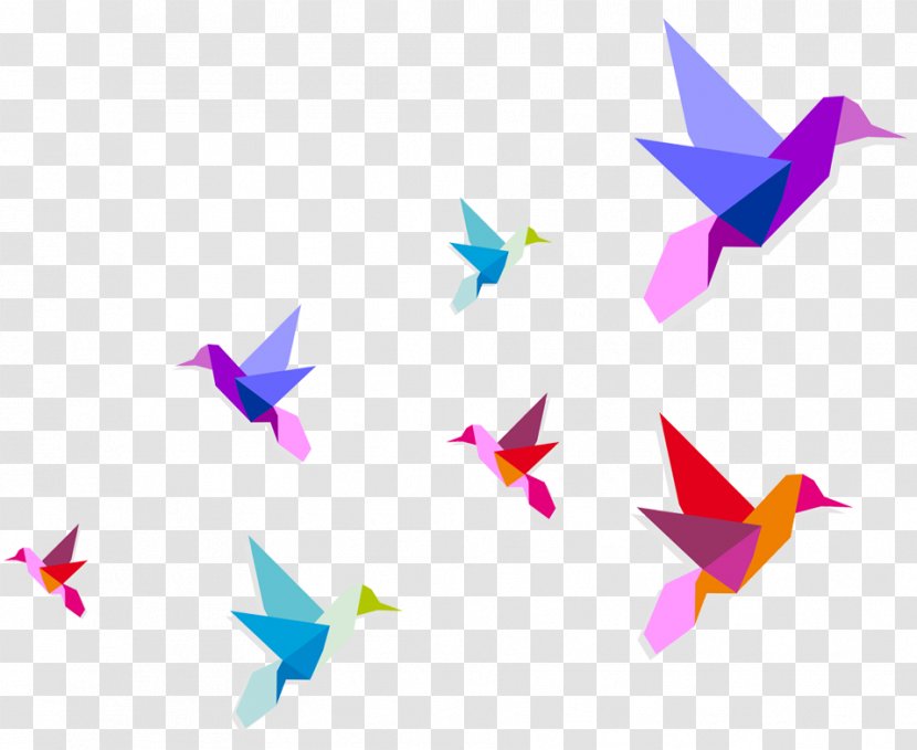 Origami Royalty-free Illustration - Art - Birds Flying Picture Transparent PNG