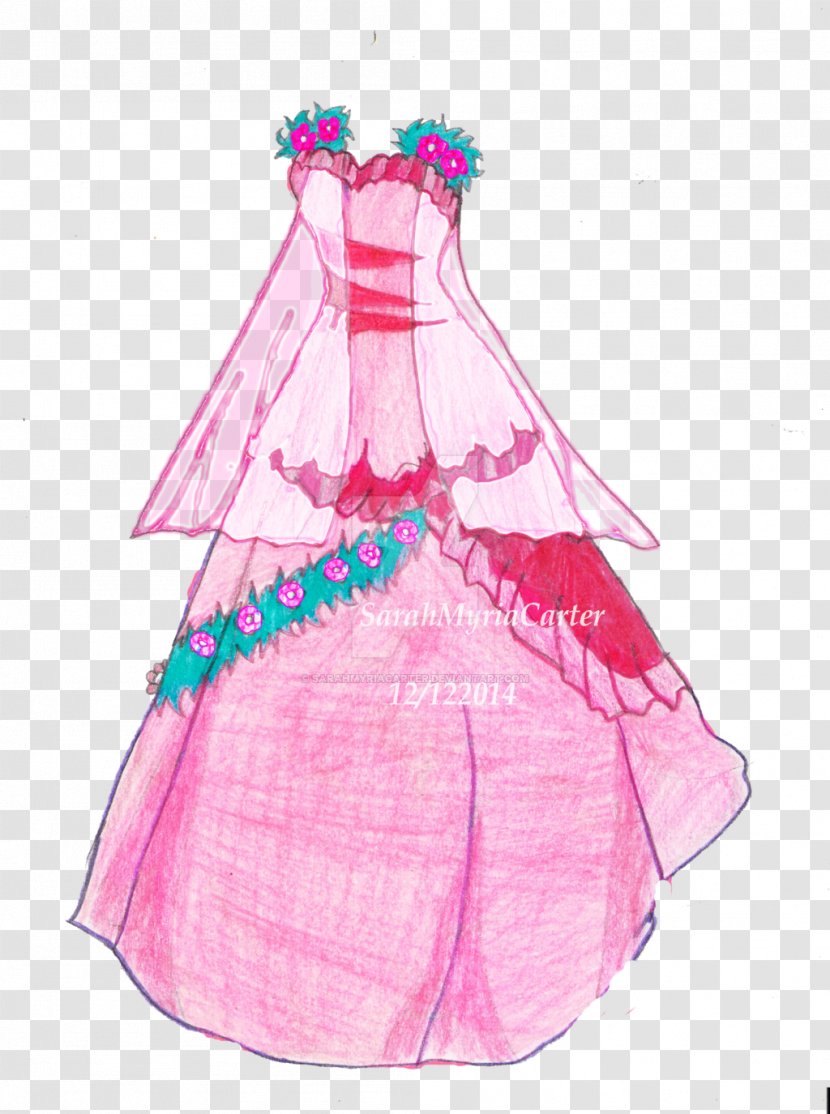 Gown Wedding Dress Art - Pink Transparent PNG