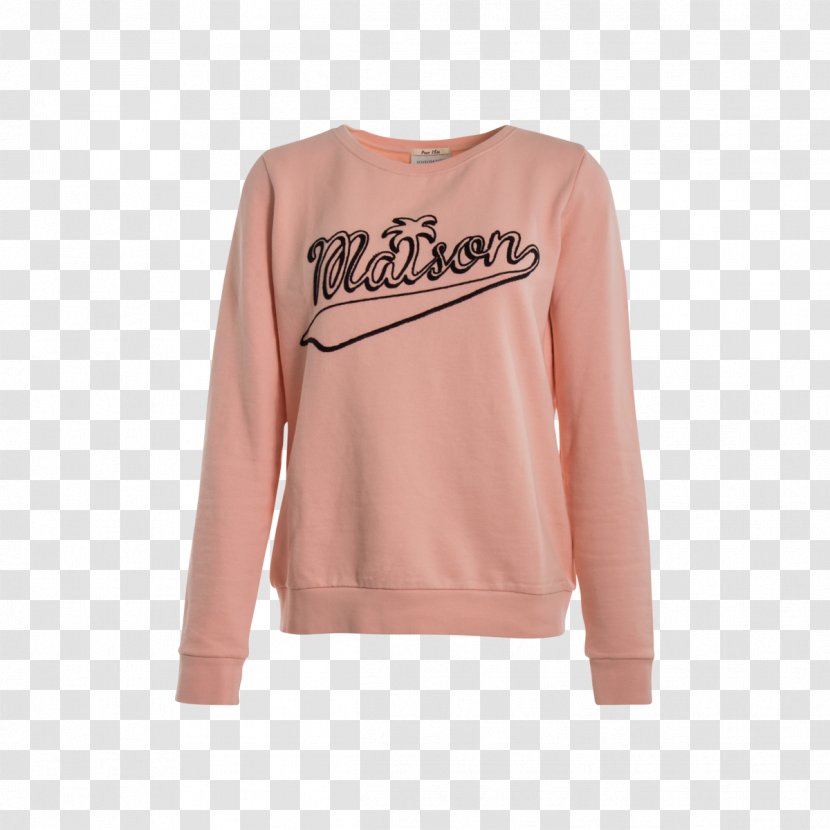 Long-sleeved T-shirt Sweater Shoulder - Peach - Print Style Transparent PNG