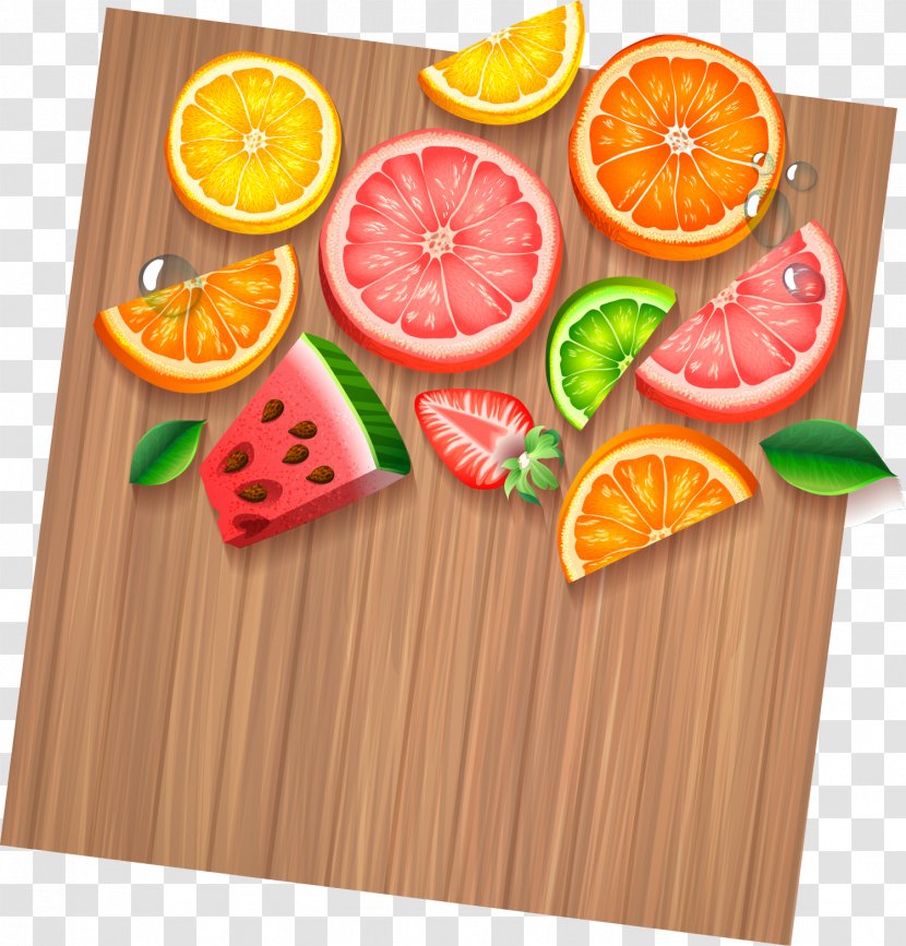 Orange Juice Cocktail Fruit - Vegetarian Food - Vector Wood Case Board Transparent PNG
